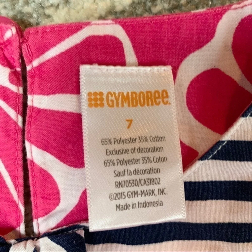 Gymboree Hot Pink Floral Tunic Top Dress 7